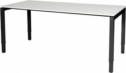 Verstelbaar bureau - Slinger 200x80 wit - zwart frame