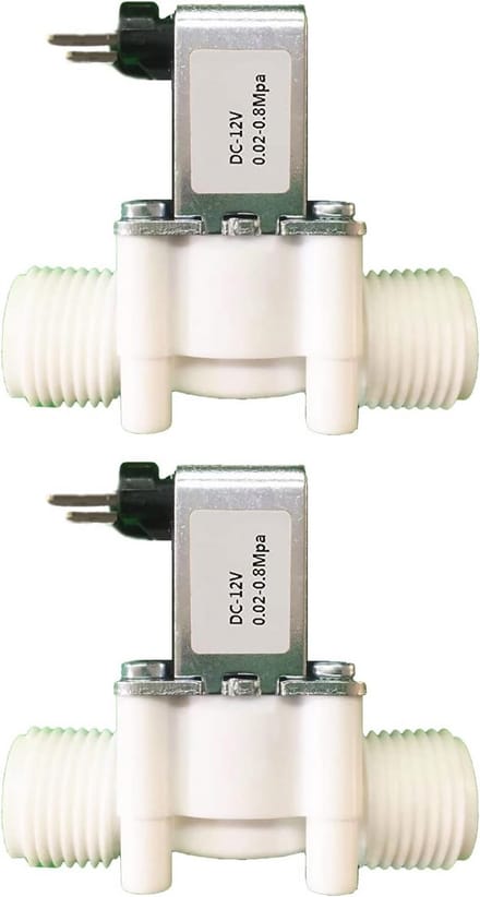 2 Stuks Water Solenoïde Klep 12V DC Inlaatklep G3/4 Inch