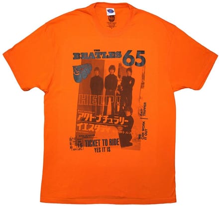 The Beatles - 1965 Heren T-shirt - M - Oranje
