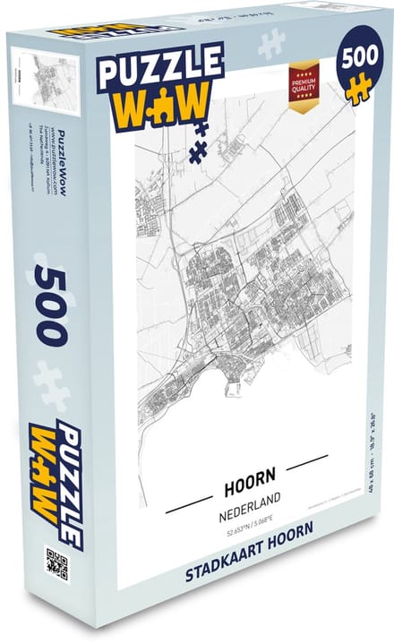 Puzzel Stadkaart Hoorn - Legpuzzel - Puzzel 500 stukjes