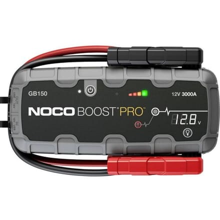 NOCO Boost PRO GB150 Lithium Startbooster - Starthulp 3000 ampère – Tot 80 startpogingen op 1 lading - USB lader voor smartphone/tablet - 500 lumen LED zaklamp