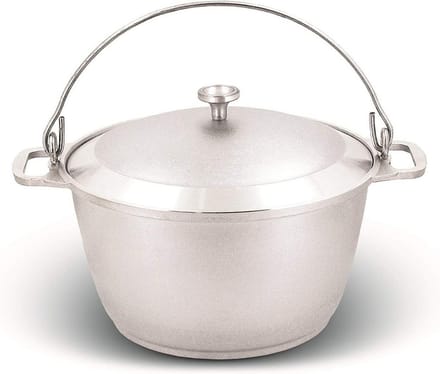 Gietijzeren kookpan met deksel 12 liter