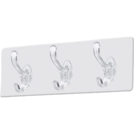 Wandgemonteerde Kapstok PVC Sterk Stabiel Multifunctioneel Eenvoudige Wandhanger met 3 Haken voor