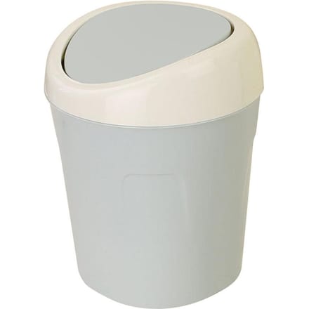 Plastic Mini Desktop Afval Prullenbak met Deksel Draagbare Tafel Opbergcontainer(Blauw) white