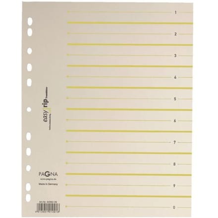 PAGNA Easy Rip scheidingsbladen, A4-formaat, gelinieerd, 100 stuks, geel