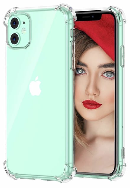 Ntech hoesje Geschikt voor iPhone 11 Anti Shock Back Cover - Transparant