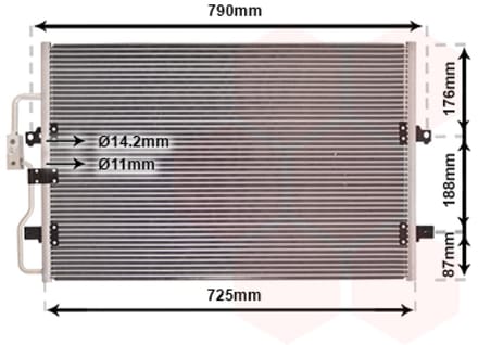 Van Wezel - LUCHTCONDENSATOR VOOR CITROEN DISPATCH 1994-2006 1474080080