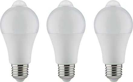 Sensor LED Lampen E27 met bewegingssensor en daglichtsensor - 3 meter bereik - 3 stuks - Lamp