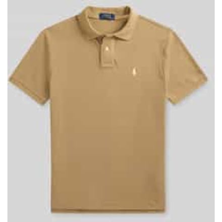Custom Slim Fit Polo Shirt Short Sleeve - Coffee