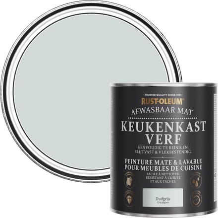 Rust-Oleum Lichtgrijs Afwasbaar Mat Keukenkastverf - Duifgrijs 750ml