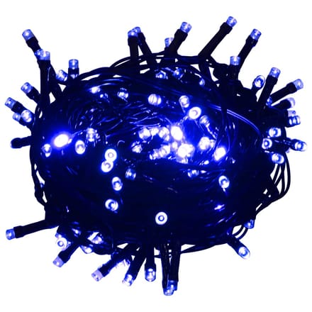 vidaXL - Lichtslinger - met - 600 - LED's - blauw - 60 - m - PVC