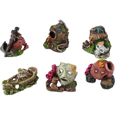 Aquariumdecoratie Set van 6 mooie kleine Aqua Della (x6)
