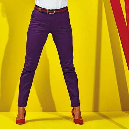 Asquith & Fox Dames/dames Casual Chino Broek (Paars)