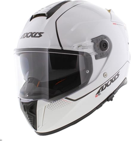 Axxis Hawk SV Integraal helm solid glans parel wit