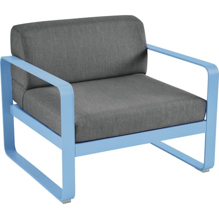 Fermob BELLEVIE fauteuil - E1 Maya blauw - A3 grafietgrijs