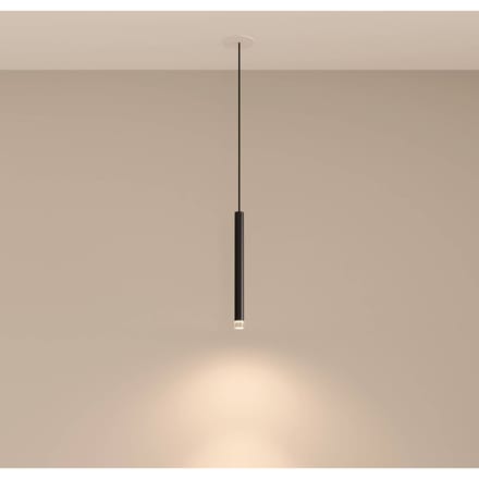 LEDS-C4 LED inbouwpendel Kaars, zwart, 1-lamp, aluminium
