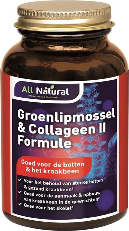 All Natural Groenlipmossel & collageen II formule 60 Tabletten