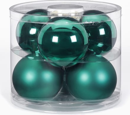 Inge Christmas Grote kerstballen - 6x st - donkergroen - D10 cm - glas - kerstversiering