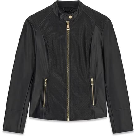 Leren jas voor vrouwen Guess Claudine Biker
