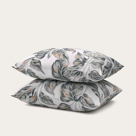 HappyBed Kussenslopen Jungle Plants 40x80 cm - Kussensloop set 2 stuks - 100% Microvezel - Ultieme slaapcomfort