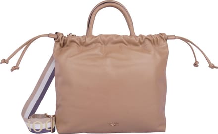 JOOP! Leren Handtas Schoudertas Brezza Esra Handbag Cappuccino Lichtbruin