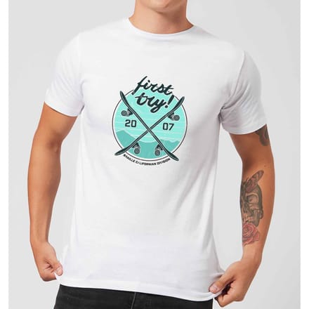 Braille Skateboarding Limited Edition First Try Men's T-Shirt - White - M