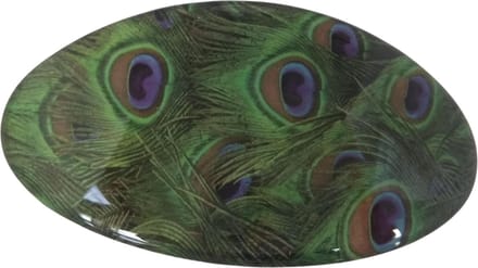 Haarspeld / Haarclip 8 cm uitstekende kwaliteit, beroemd schilderij pauweveren