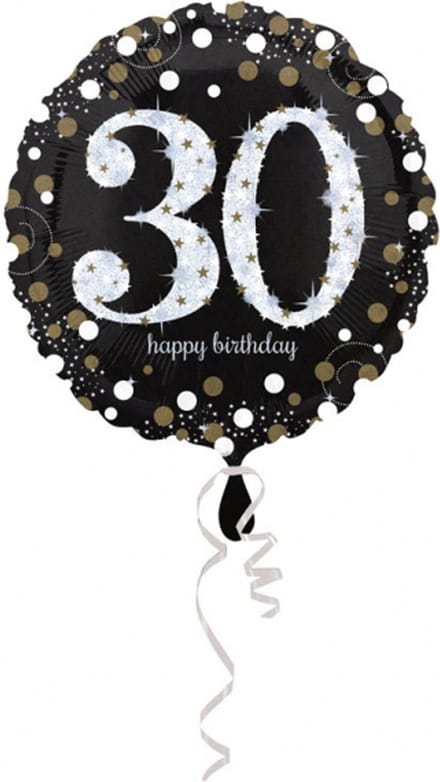 Amscan - Folieballon 30 Jaar Sparkling Celebrations Goud 43 cm