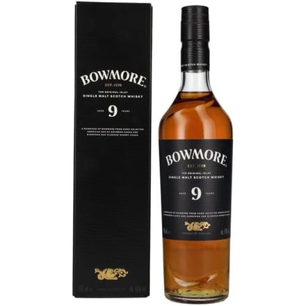 Bowmore 9 Years Old Islay Single Malt Scotch Whisky 40% Vol. 0,7l in geschenkverpakking