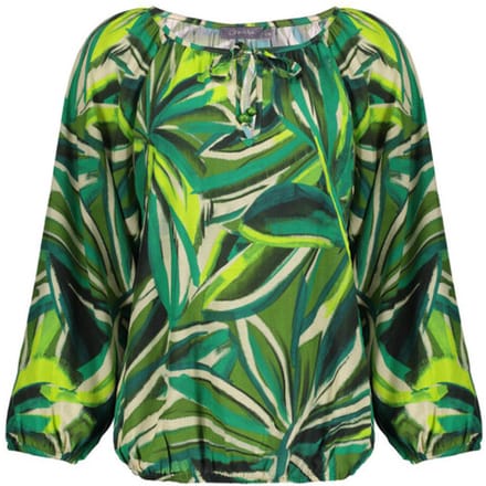 Geisha Top Ecru/green Größe: XL | Longsleeves Outlet | Damen | Braun