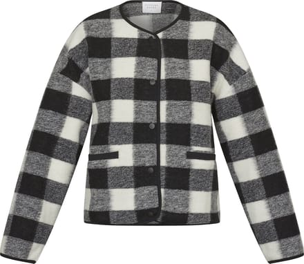 SISTERS POINT Hibea-bl - Dames Jas - Black/cream check - Maat M
