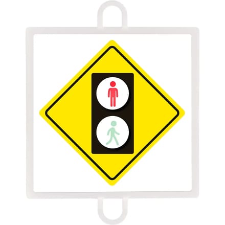 Waarschuwingsbord nr. 5 (voetgangersrood)