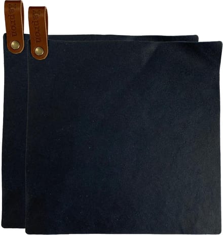 Xapron Leren Pannenlappen Kansas kleur Blauw