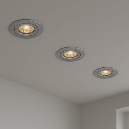Calex Smart LED Inbouwspots - 3 Stuks - Koppelbaar - Slimme Verlichting - Dimbaar - Warm Wit Licht - Grijs