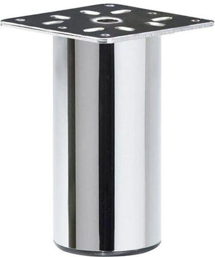 Chromen Ronde Meubelpoot - 10 cm - Bankonderdeel