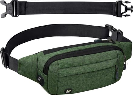 Modieuze Groene Bumbags Heuptas met Verstelbare Riem en Lange Tailleband