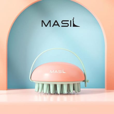 MASIL - Brosse de massage pour nettoyage de tête white