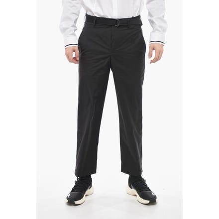 Losse ANDO-broek met industriële riem in zwart
