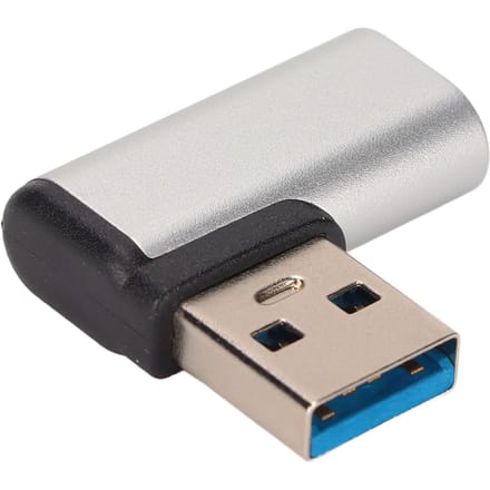90 Graden USB 3.0 naar Type C Adapter 3A 10GBPS USB Linker Hoek Adapter voor Mobiele Telefoons Tablets Harde SchijvenZilver zilver