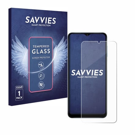 Savvies - Glas Screenprotector voor Samsung Galaxy A12 - Gehard Beschermglas 9H