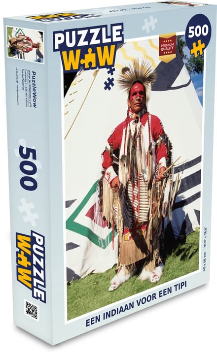 Puzzel Een indiaan voor een tipi - Legpuzzel - Puzzel 500 stukjes