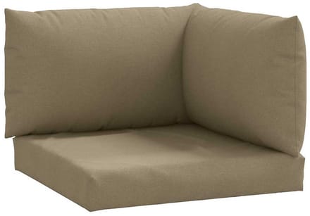 vidaXL - Palletkussens - 3 - st - stof - gemêleerd - taupe