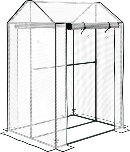 Outsunny Kas van polyethyleen, 100x80x150cm, wit