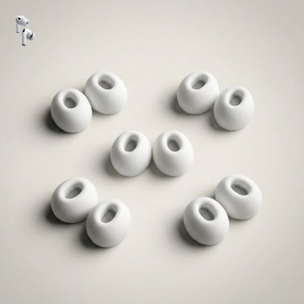 Vervangende oortips voor Apple AirPods Pro 3 - Vervangende oortips in-ear - Replacement ear tips - wit Medium