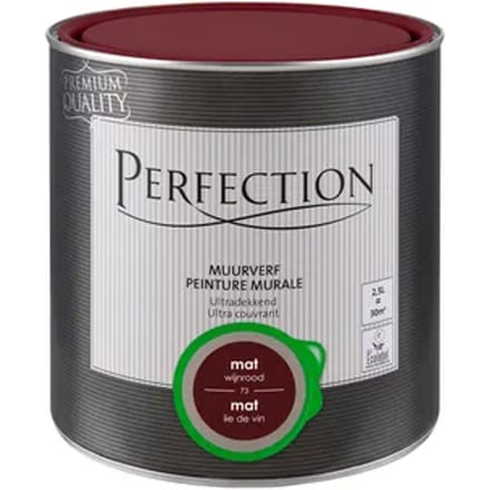 Perfection Ultradekkend Muurverf - Mat - Wijnrood - 2,5l