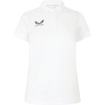 Castore Dames/Dames Logo Travel Poloshirt (Briljant wit)