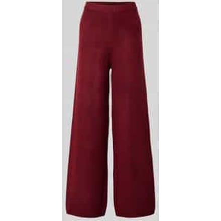 Wide fit gebreide broek met elastische band