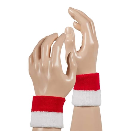 Apollo - Feest polsband - gekleurde polsband rood-wit one size