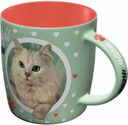 Beker - katten liefhebber - 330 ml - poezen mok - keramiek - moederdag cadeau