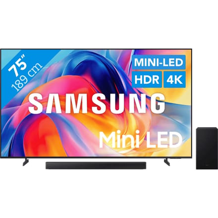 Samsung Mini-led 75" M73H (2026) + Samsung HW-B66CF (2025)
